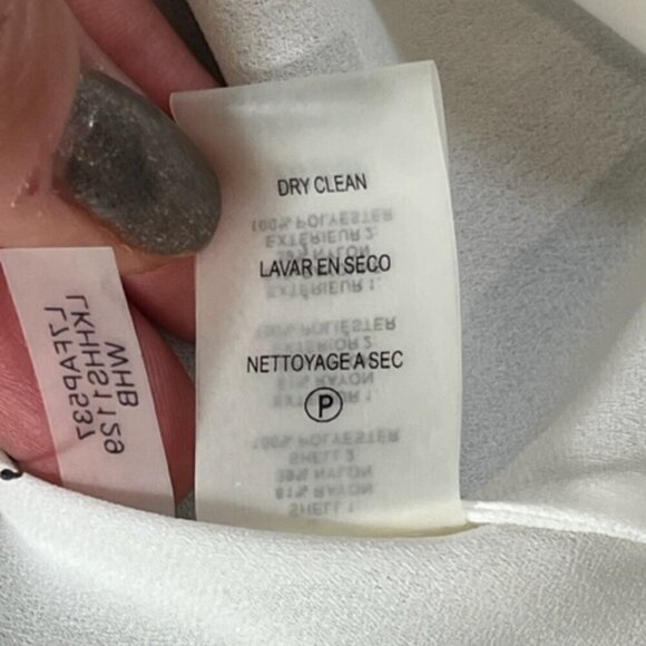 Karl Lagerfeld NWOT Black Lace Overlay White Sleeveless Button Down Shirt Medium - Picture 12 of 13